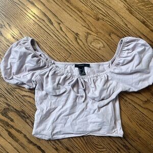 Forever 21 Lavender Puff Sleeve Top